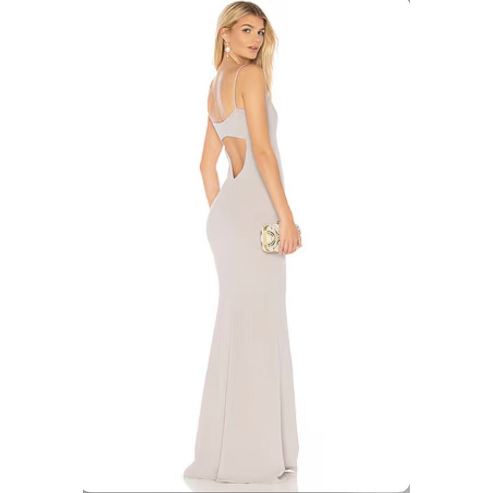 NWT Katie May Bambi Bridal Dress Maxi Gown In Dove Grey Size Medium